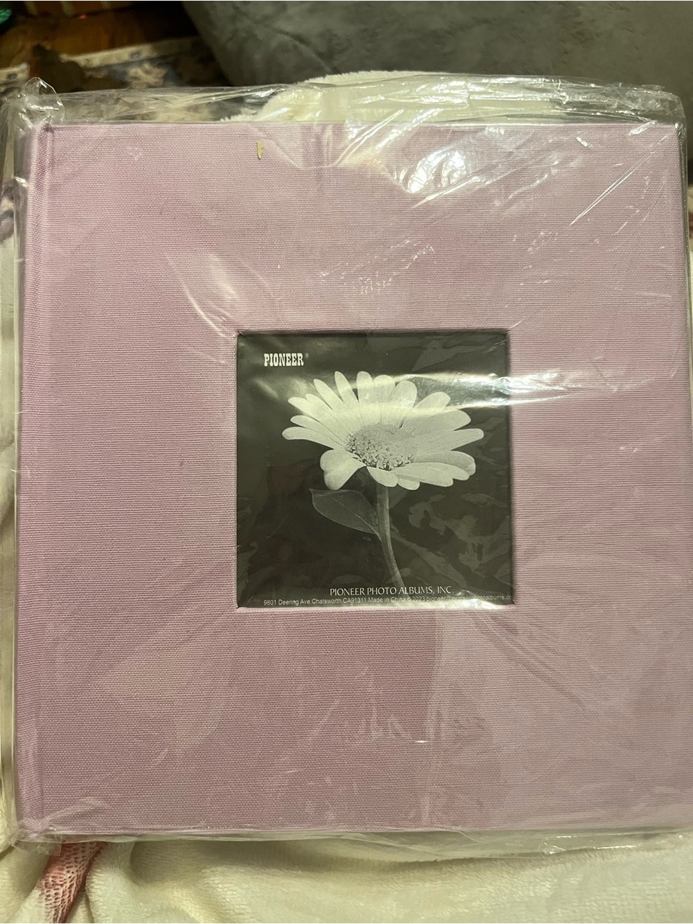 PIONEER Lilac Fabric Photo Album with Square Window